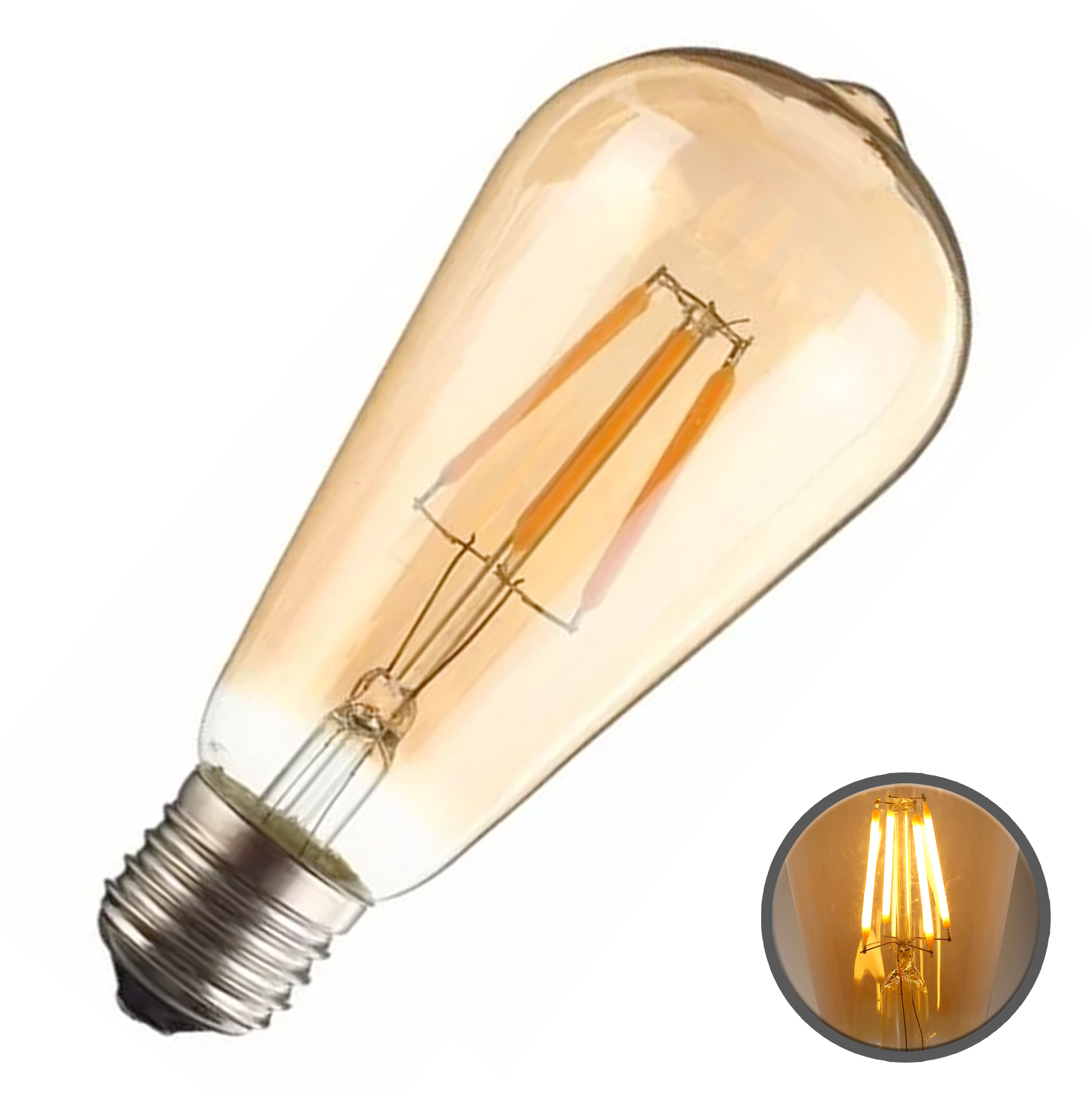 Foto 6 pulgar | 20 Foco Edison Vintage Bulbo Led St64 4w