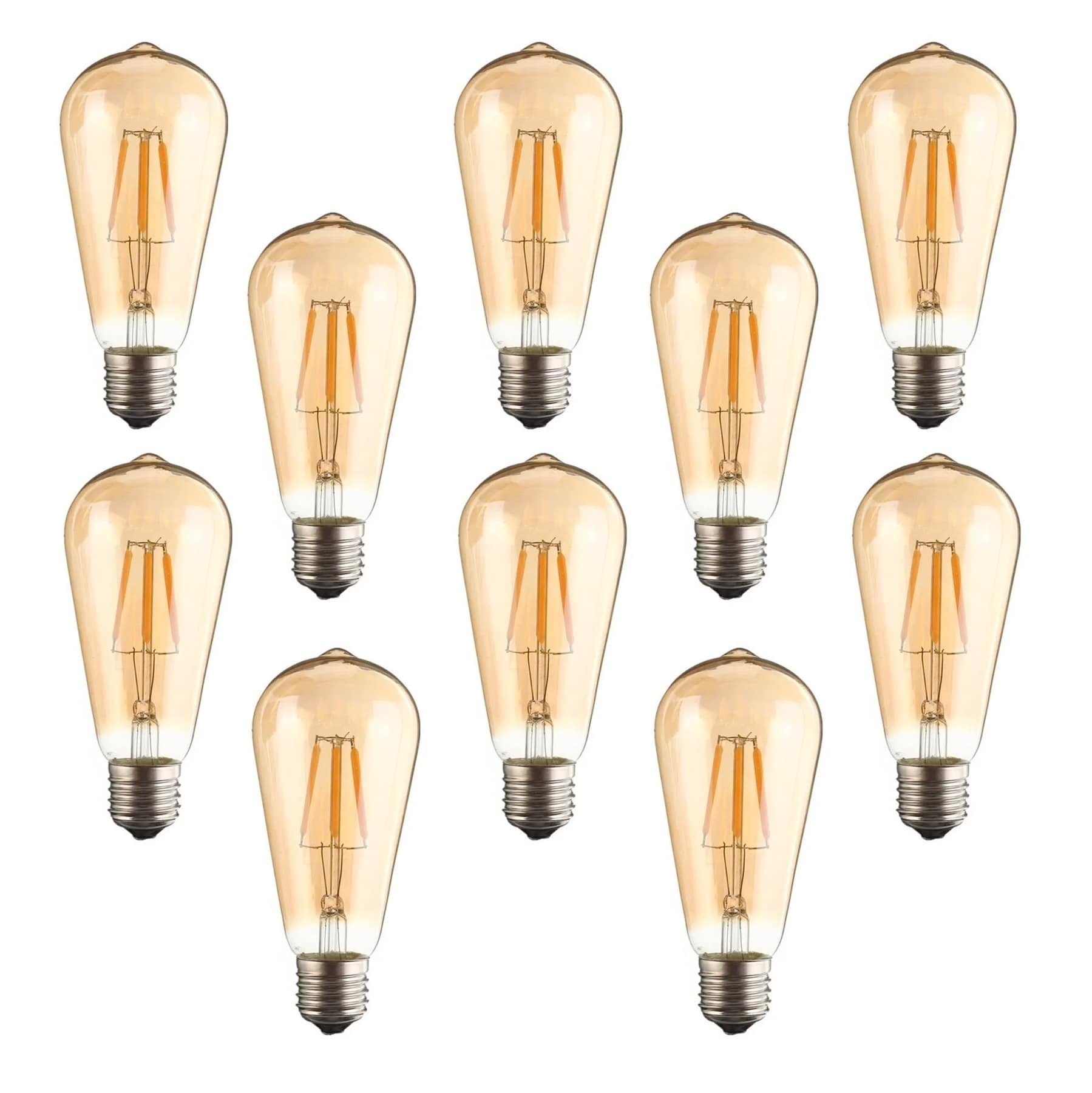 10 Foco Edison Vintage Bulbo Led St64 4w $650