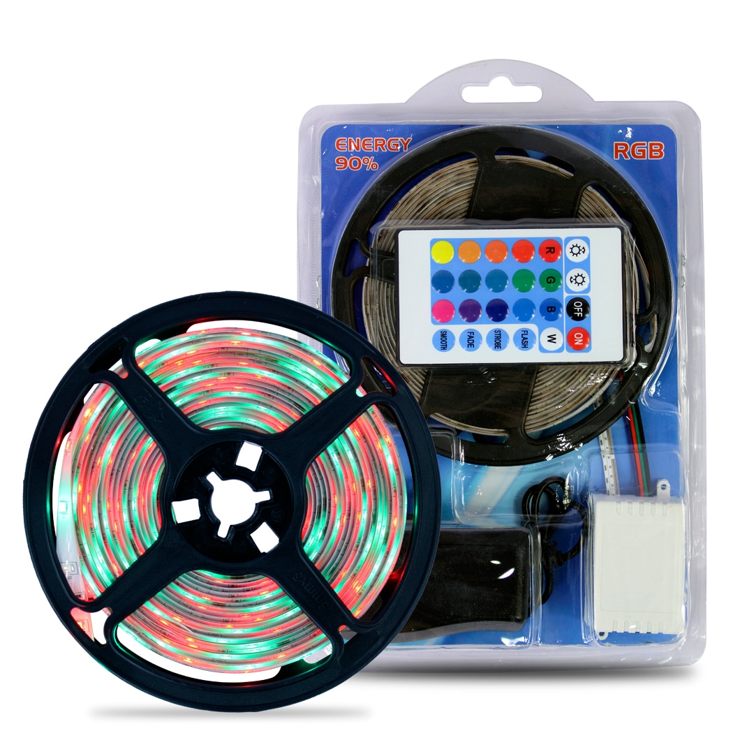 GENERICO Tiras Luces Led Colores Con Control Remoto 5 Metros