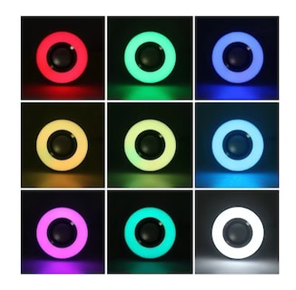 Foto 3 | Foco Led Bocina Bluetooth Rgb Multicolor + Control Remoto Blanco