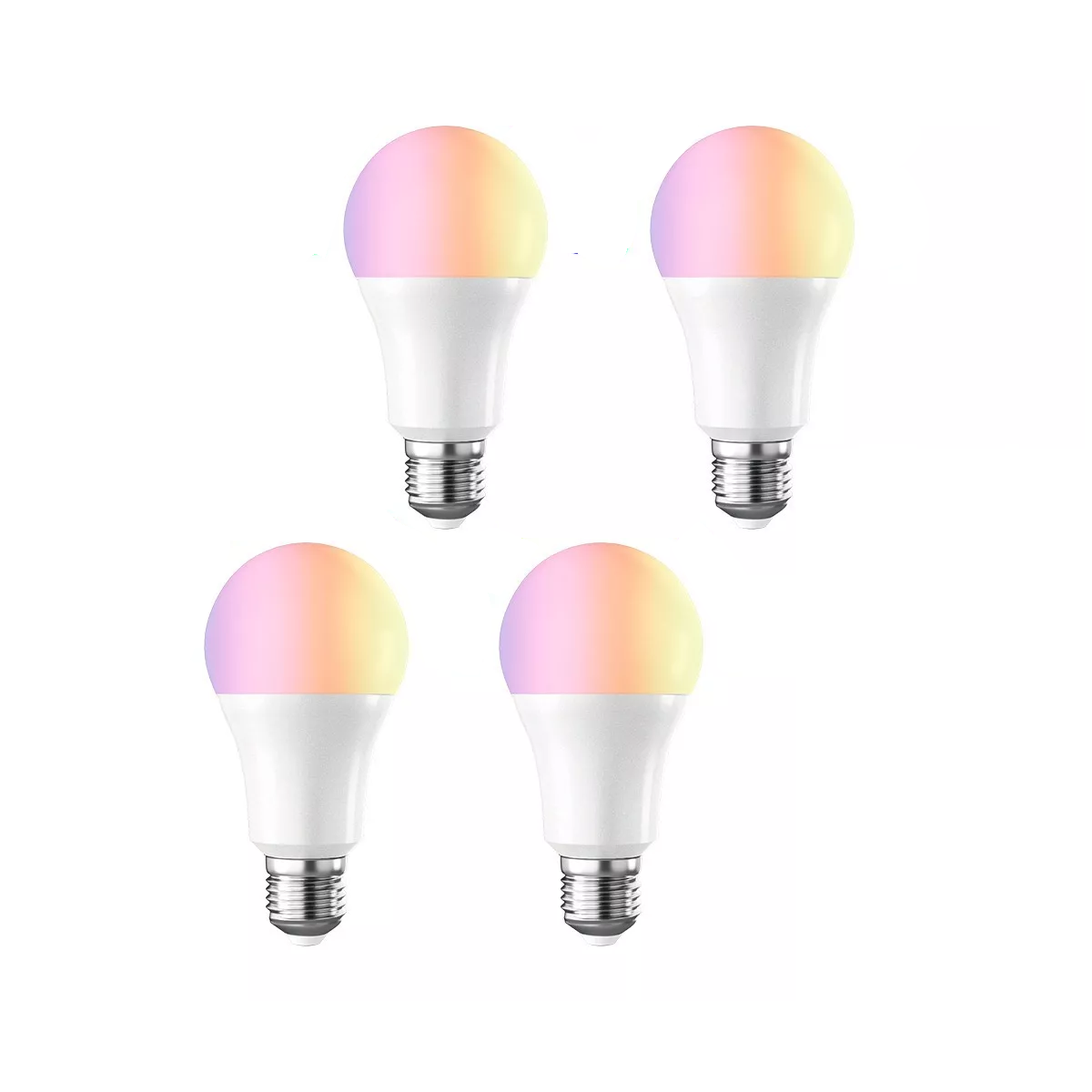 Foto 2 pulgar | Set Foco X4 Bulbo Led Smart Inteligente Rgb 9w App Celular Eo Safe Imports Esi-11659 Blanco