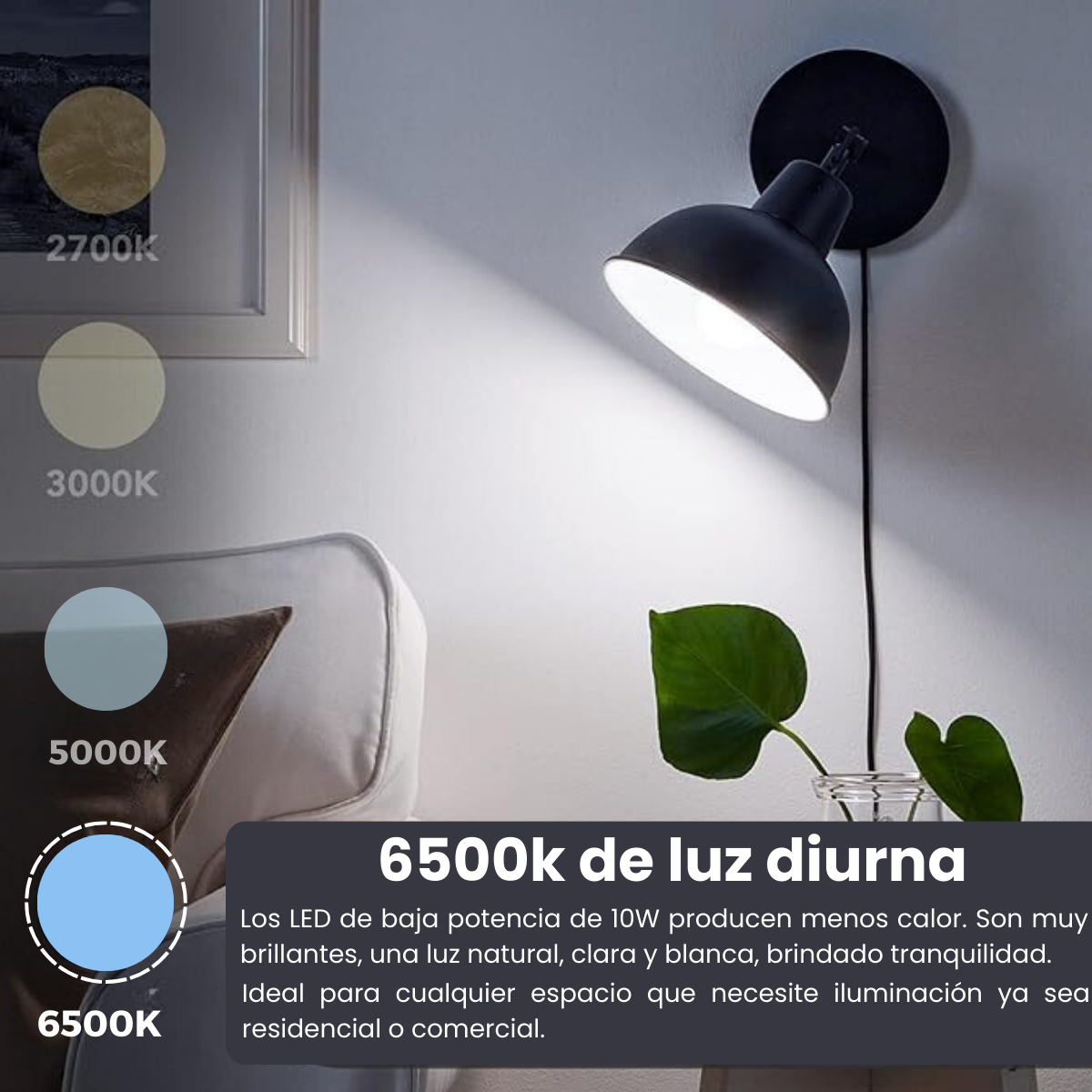 Foto 4 pulgar | Set de 6 Focos Led 10w 127v Luz Blanca Brillante