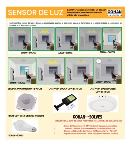 Foto 5 | Foco Luz Led C/ Sensor De Movimiento 12w= 120w Ahorrador