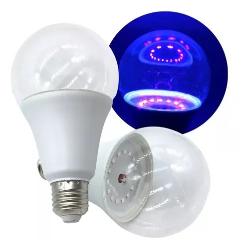 Foto 2 | Foco Led Luz Negra Morada Efecto Neón Fluorescente 15w E27