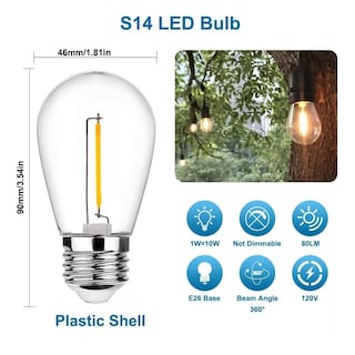 Foto 2 | Foco Led Vintage 10 Piezas Bombilla Eo Safe Imports Esi-13207 Transparente