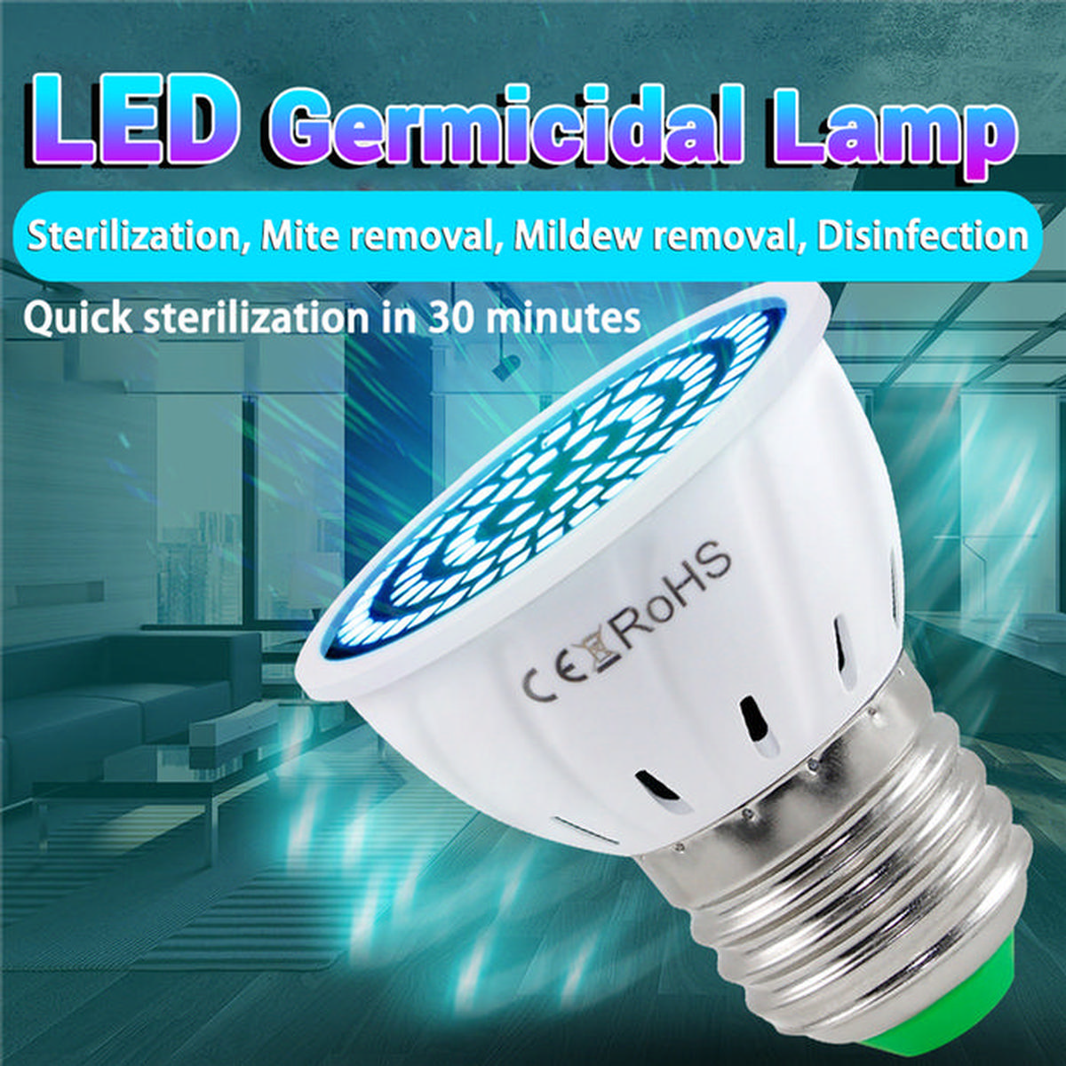 Foto 2 | Lampara Led Germicida Uvc Ventdepot Mxbct-004 4 Piezas Blanco