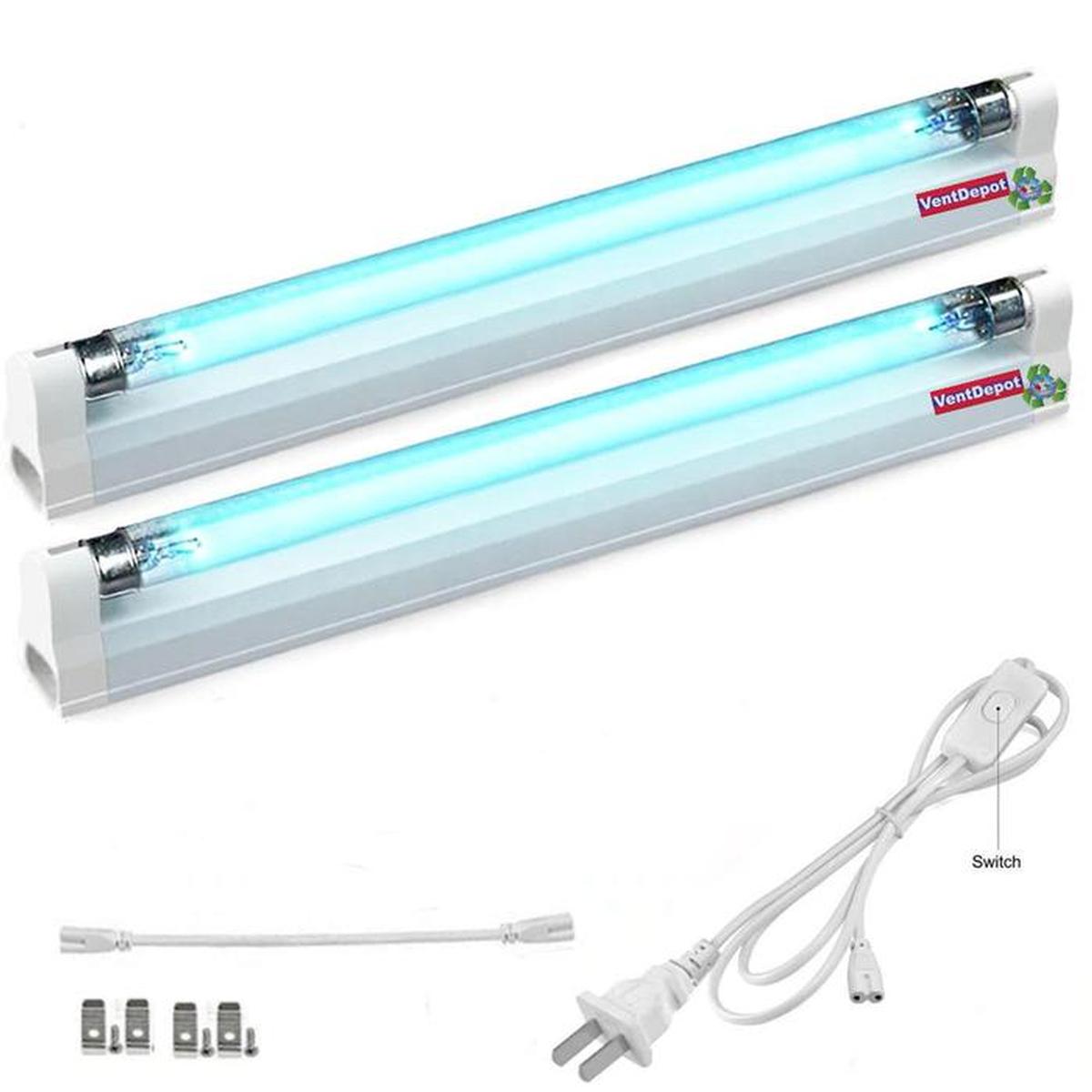 Lampara Led Germicida Ventdepot Mxtli-002 2 Piezas Blanco