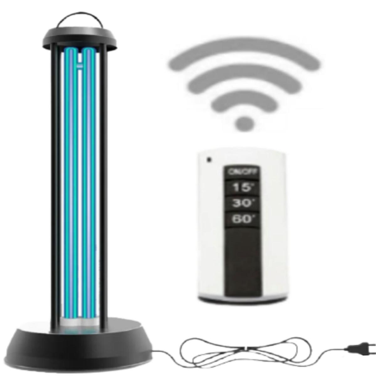 Iluminación Con  Desinfectante Uvc Ventdepot Mxbal-001 1 Pieza Negro $1,121