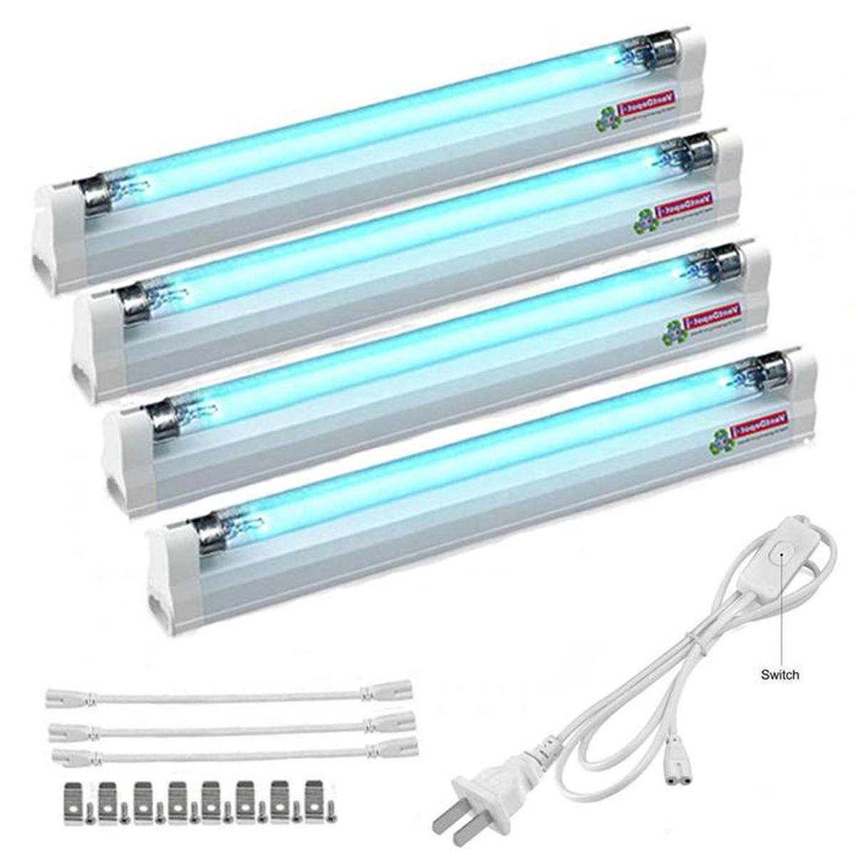 Lampara Led Para Acaros Ventdepot Mxtli-004 4 Piezas Blanco