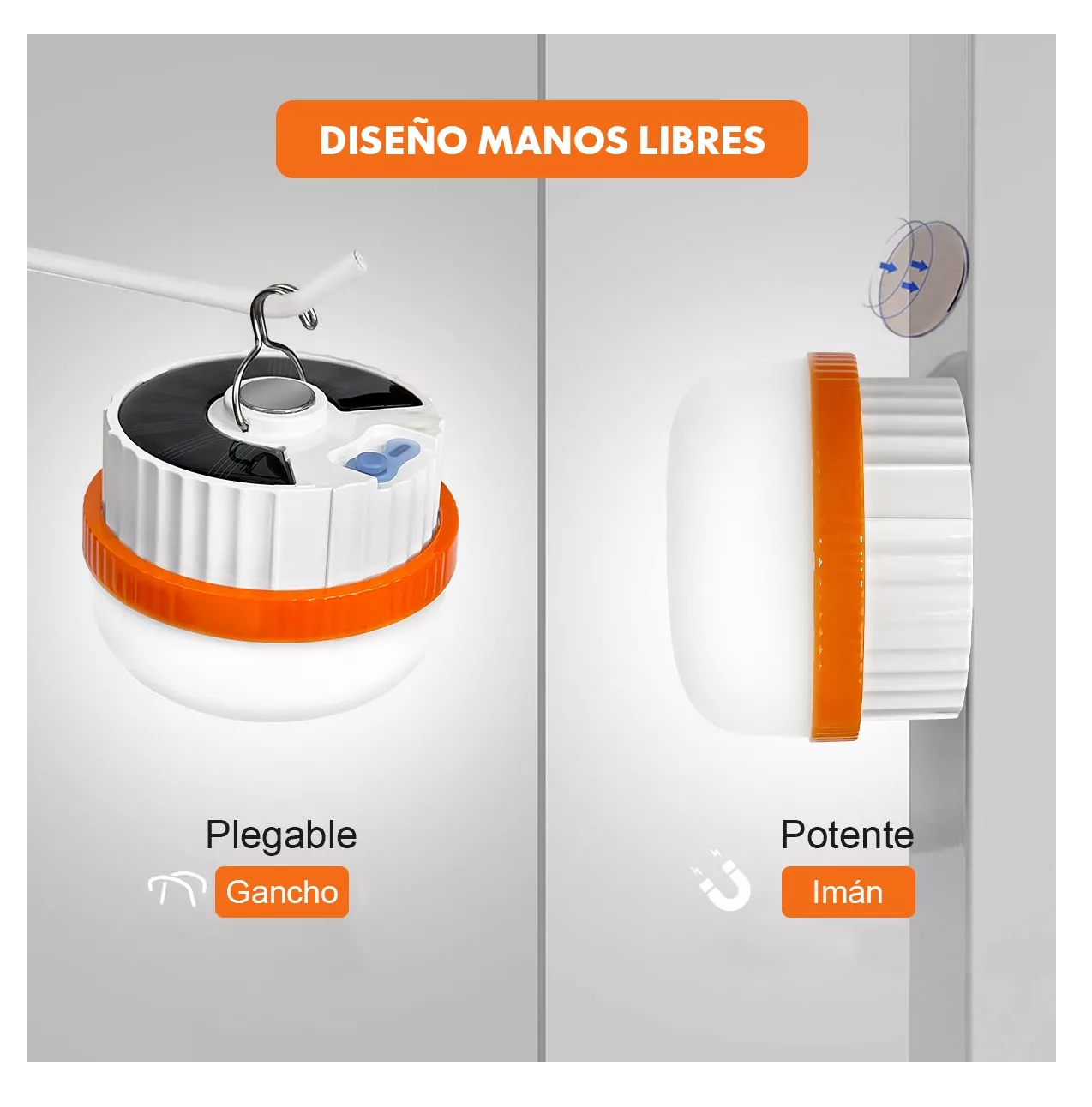 Foto 4 | Foco Solar Luces De Emergencia Recargables 150w Portátil, Naranja