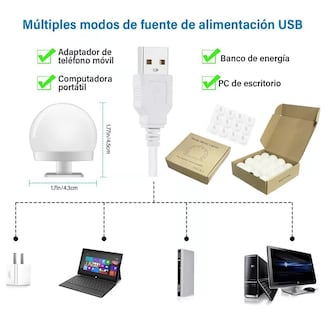 Foto 2 | Focos Led Regulables para Espejo de Tocador 12 Bombillas