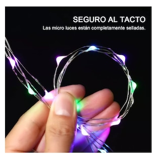 Foto 5 | Luces De Hadas Con Pilas Luces De Cadena 3 M Led 10 Piezas, Blancas