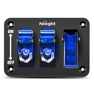 Foto 1 | Panel De Interruptores Nilight De 3 Bandas, 12 V Con Luz Led De 20 A - Venta Internacional.