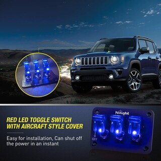 Foto 5 | Panel De Interruptores Nilight De 3 Bandas, 12 V Con Luz Led De 20 A - Venta Internacional.