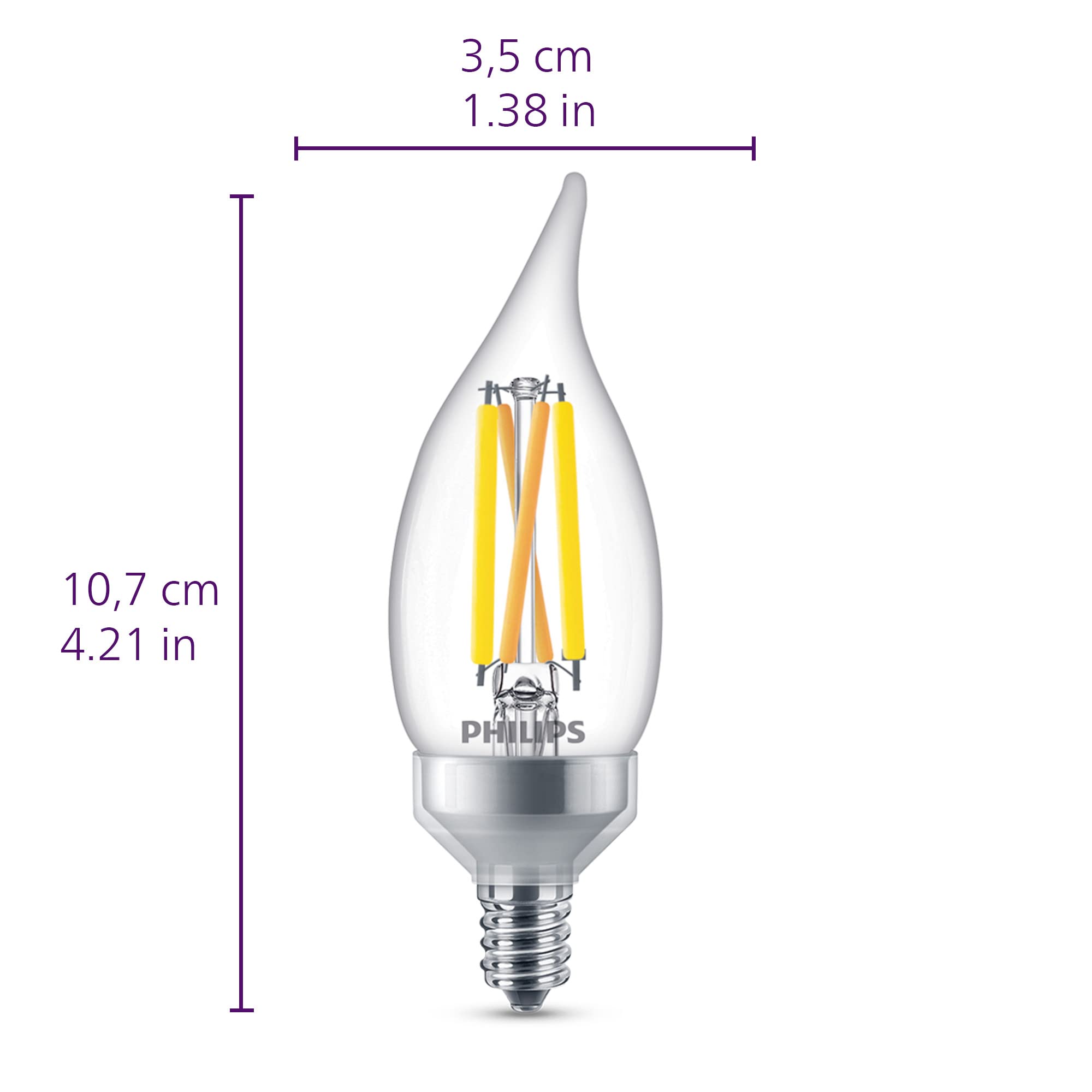 Foto 4 pulgar | Bombilla Led Philips Ba11 De 3,5 W, Color Blanco Suave, 2700 K (paquete De 8) - Venta Internacional.