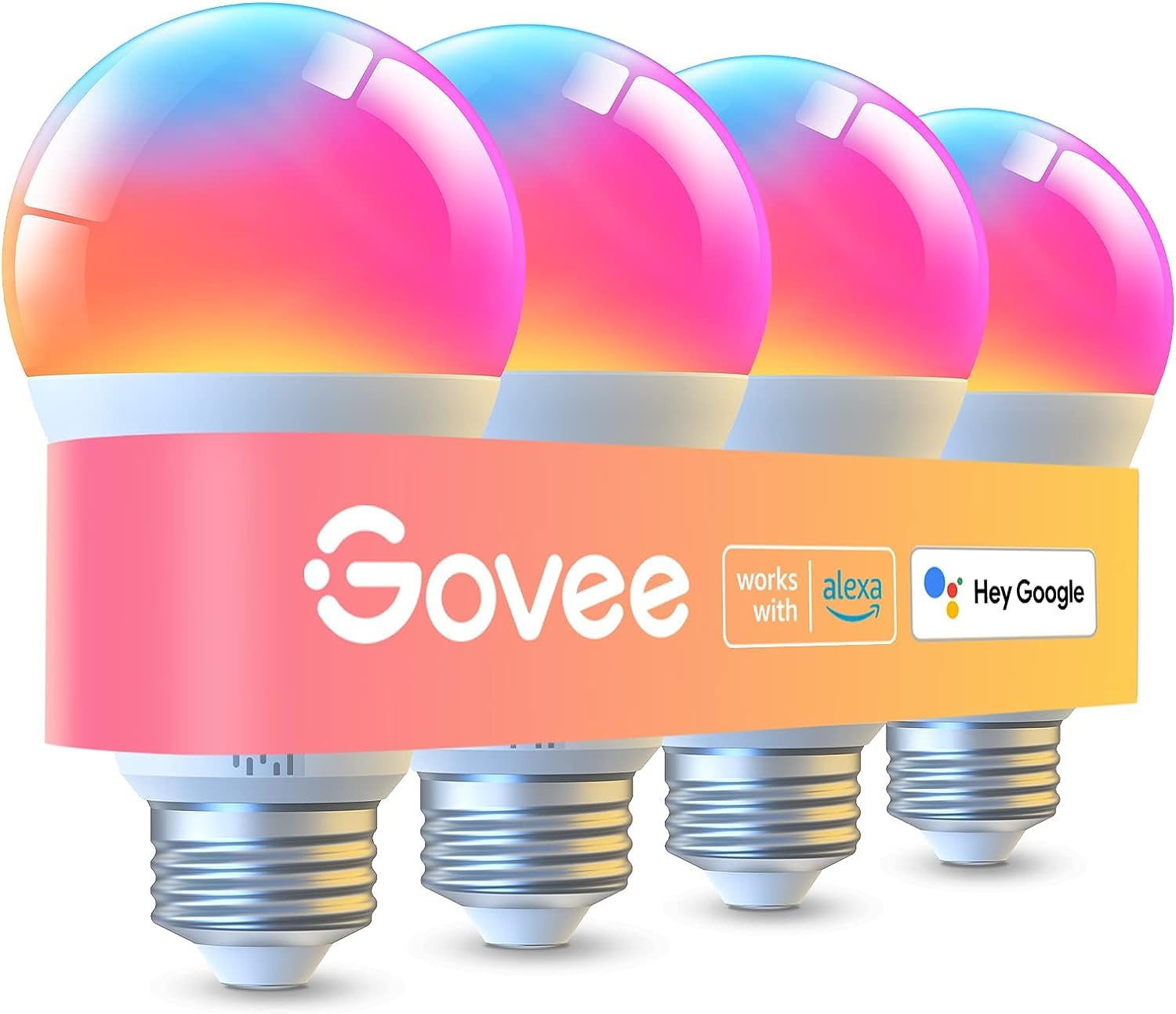 Paquete De 4 Bombillas Led Inteligentes Govee, 1000 Lúmenes, Que Cambian De Color - Venta Internacional.