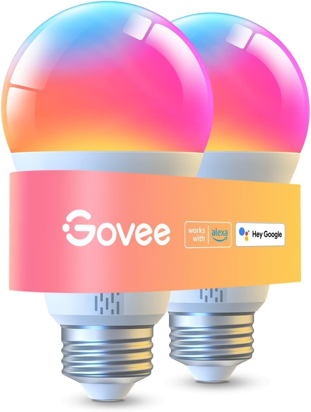 Paquete De 2 Bombillas Inteligentes Govee, 1000 Lúmenes, Wi-fi Que Cambian De Color - Venta Internacional.