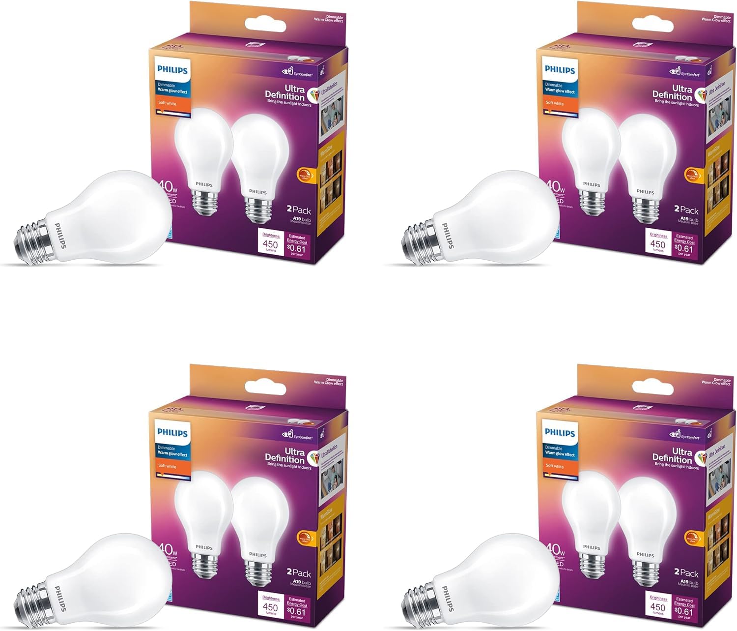 Foto 1 | Bombilla Led Philips De Ultra Definición, Sin Parpadeo, 5 W, 2700 K - Venta Internacional.