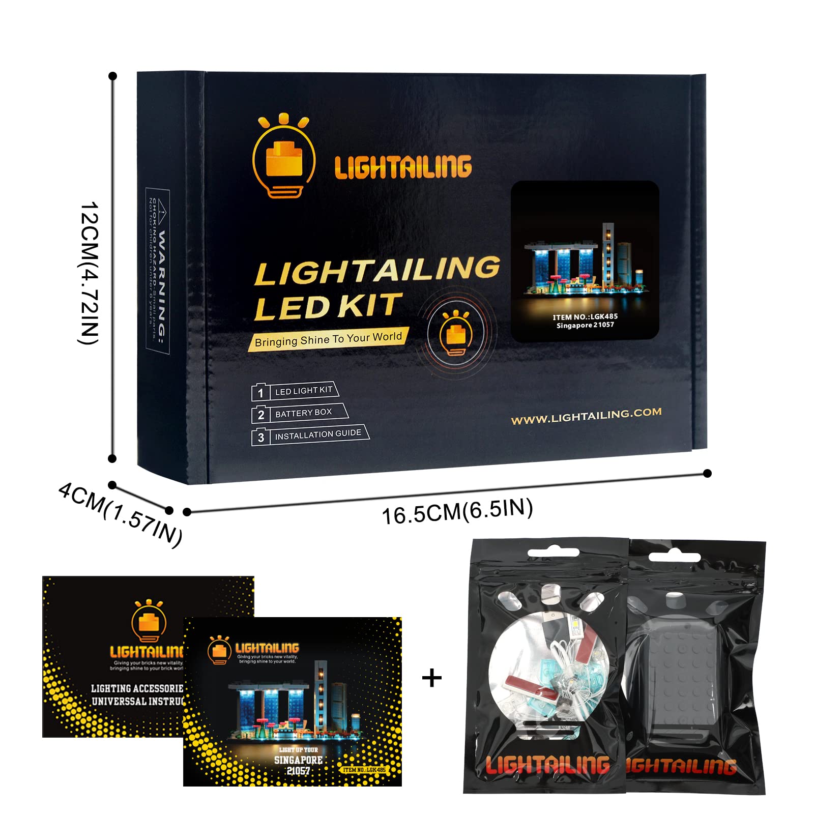 Foto 6 | Set De Luces Led Lightailing Para Lego 21057 Architecture Singap - Venta Internacional.