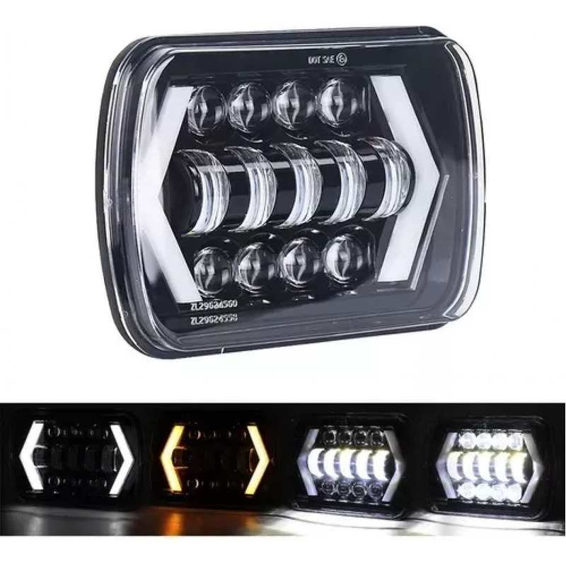 Foto 4 pulgar | Faros Led 5x7 6x7 H4 Para Jeep Wrangler Yj Cherokee Xj - Venta Internacional.