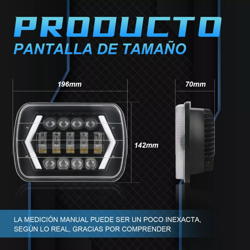 Foto 6 pulgar | Faros Led 5x7 6x7 H4 Para Jeep Wrangler Yj Cherokee Xj - Venta Internacional.