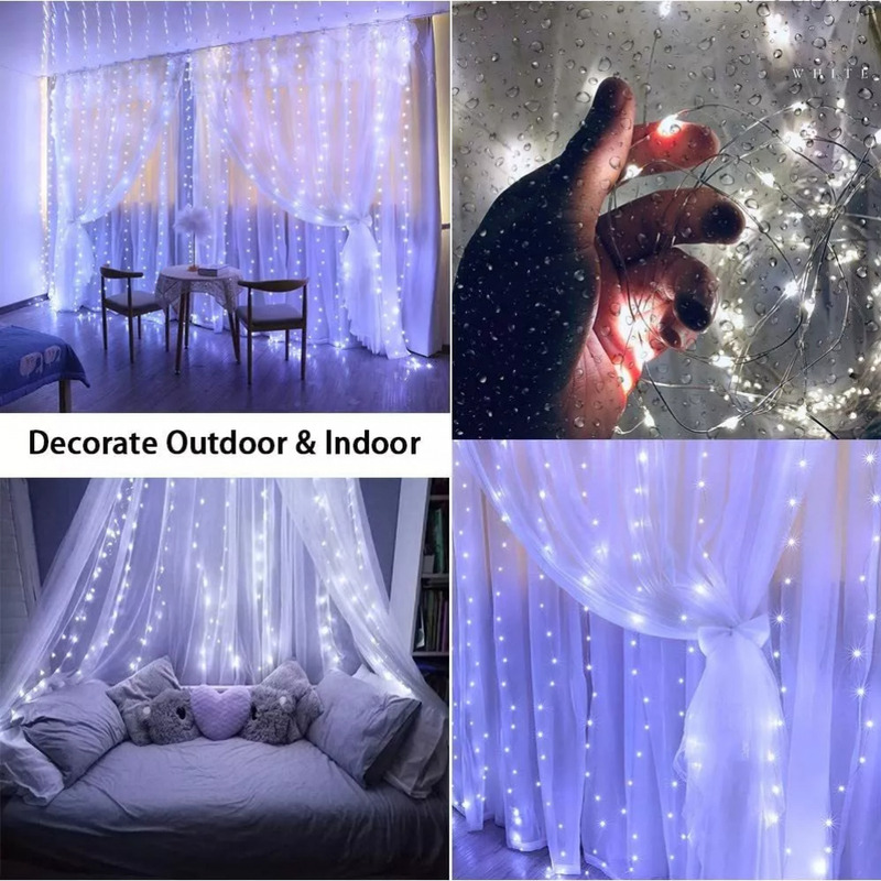 Foto 3 pulgar | Cortina Led Decorativa De 3 X 3 M Para Fiestas Y Bodas - Venta Internacional.