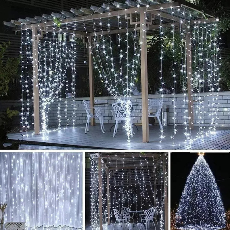 Foto 3 | Cortina Led Decorativa De 3 X 3 M Para Fiestas Y Bodas - Venta Internacional.