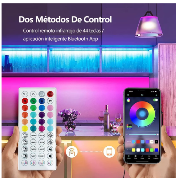 Foto 4 pulgar | Tira Luz Led 20 m Bluetooth App Control