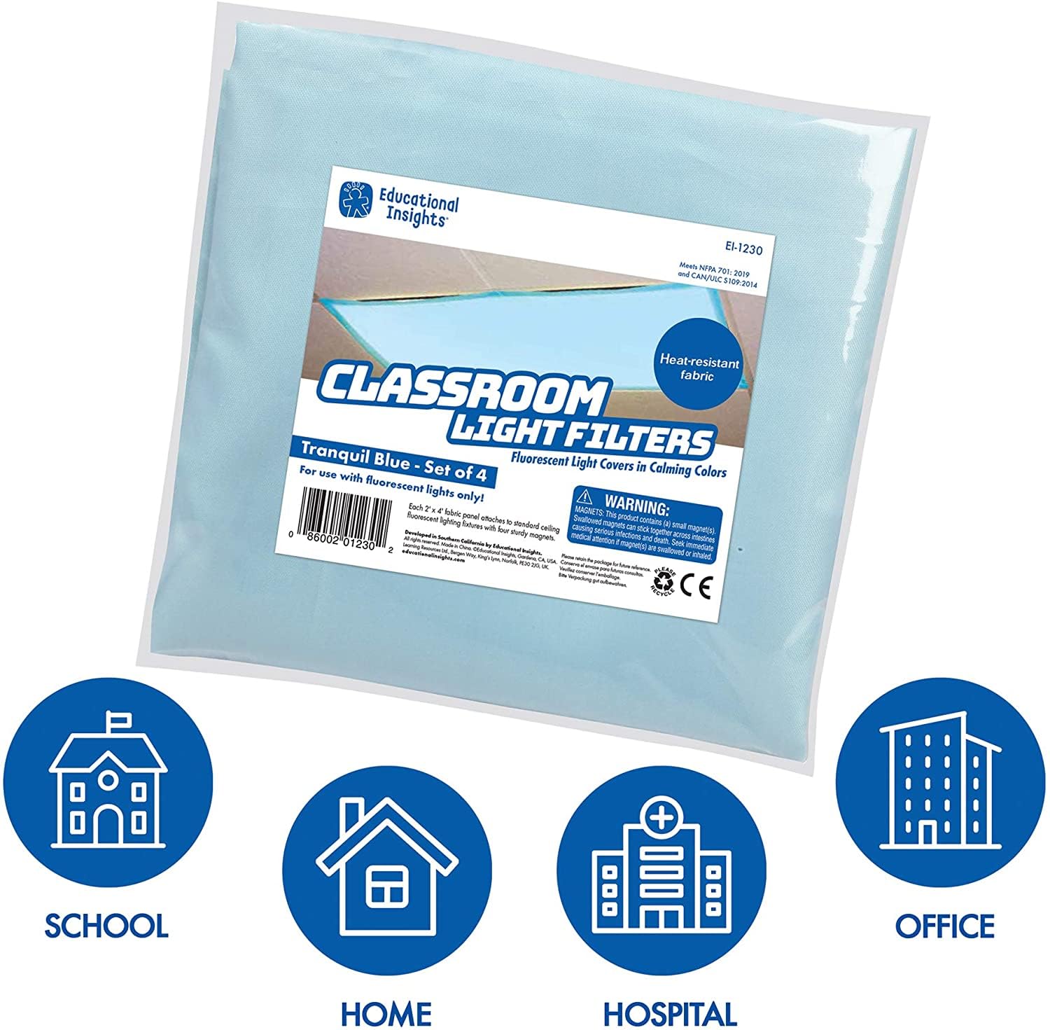 Foto 8 pulgar | Filtros De Luz Fluorescente Educational Insights Tranquil Blue - Venta Internacional.