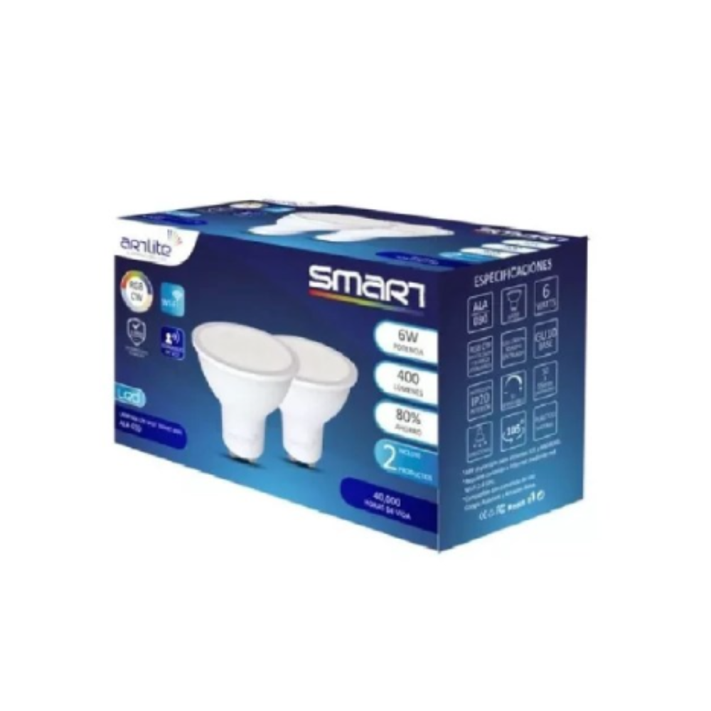 Foto 1 | Foco Gu10 Led 6w Smart Paquete Con 2 Piezas