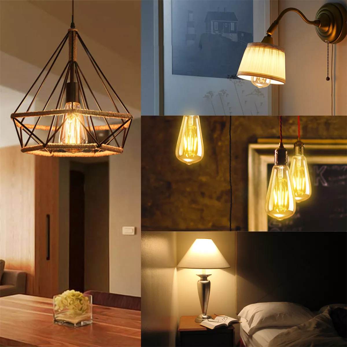 Foto 7 | Lampara Foco Vintage Led Ahorrador St64 E27 8w 10pcs