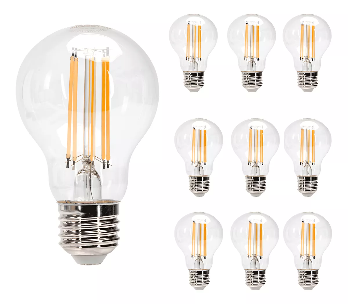 Foto 2 pulgar | Lampara Foco Vintage Led Ahorrador E27 A60 10w 10pcs