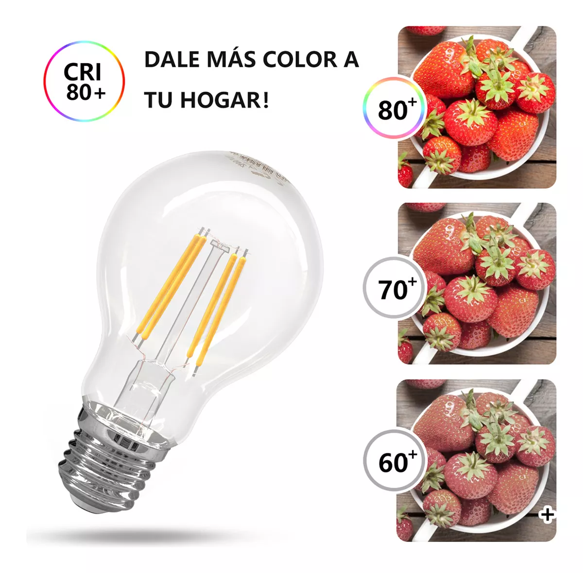Foto 3 pulgar | Lampara Foco Vintage Led Ahorrador E27 A60 10w 10pcs