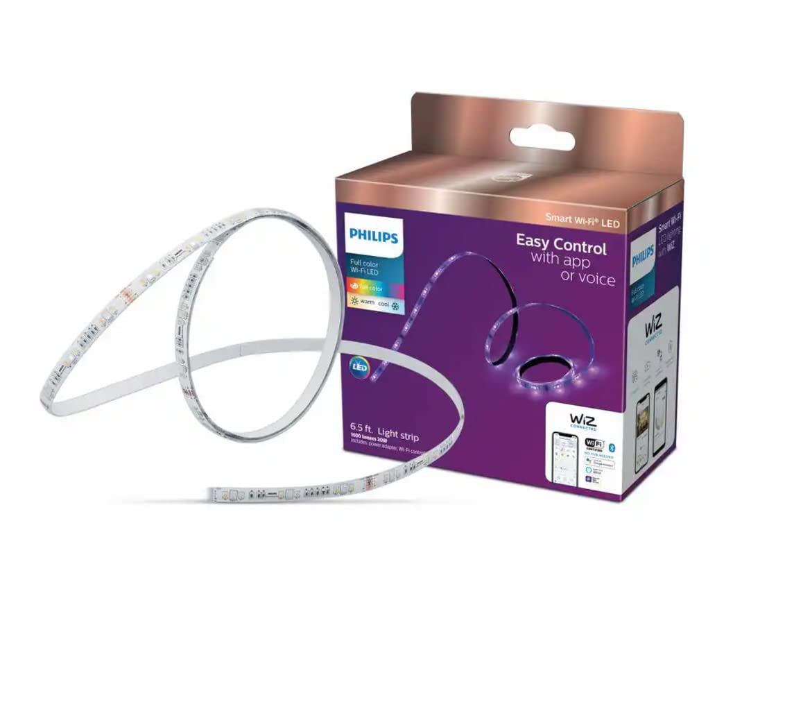 Foto 1 | Kit De Inicio Smart Wi-fi Wiz Connected Con Tira De Luz Blanca Y Color Regulable, 2 M Philips - Venta Internacional.