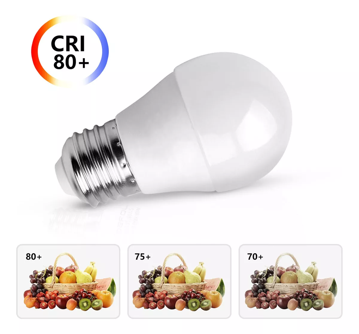 Foto 2 | Lampara Foco Led Ahorrador G45 E27 5w 10pcs Luz Blanca Fría
