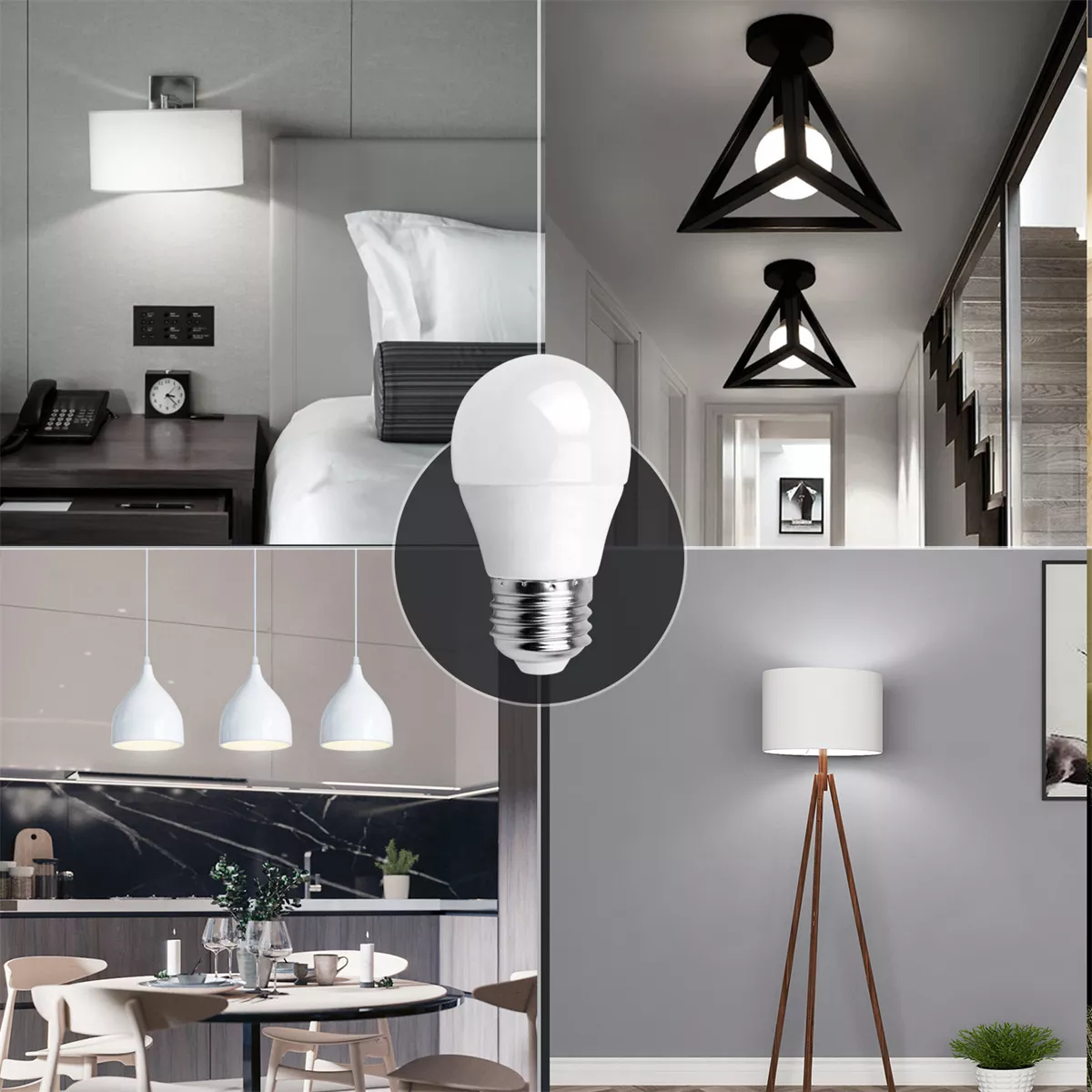 Foto 4 | Lampara Foco Led Ahorrador G45 E27 5w 10pcs Luz Blanca Fría