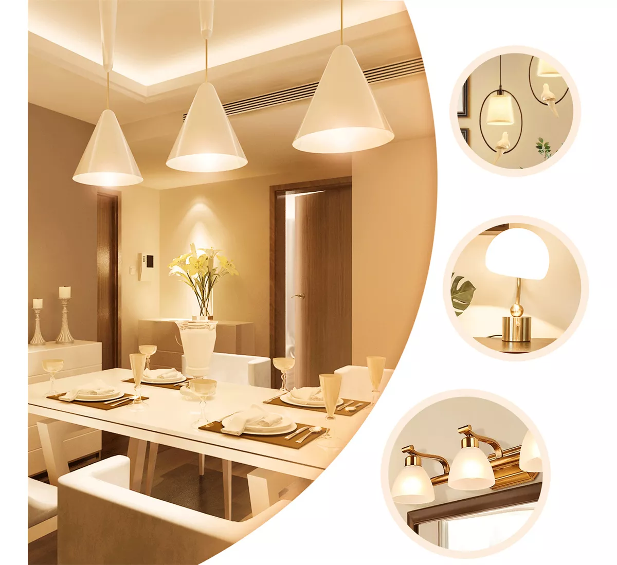 Foto 3 | Lampara Foco Led Ahorrador G45 E27 5w 10pcs Aigostar