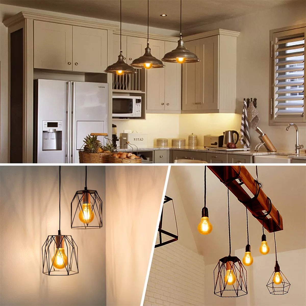 Foto 5 pulgar | Lampara Foco Vintage Led Ahorrador E27 A60 6w 10pcs Aigostar