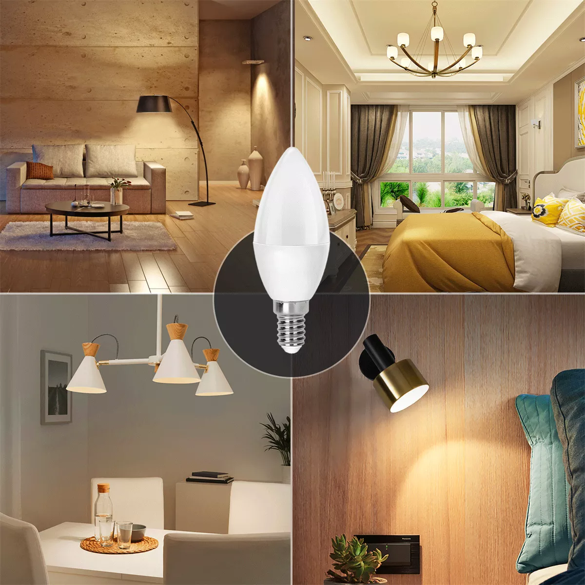 Foto 7 | Lampara Foco Led Ahorrador C37 E14 Luz Cálida 10w 10pcs