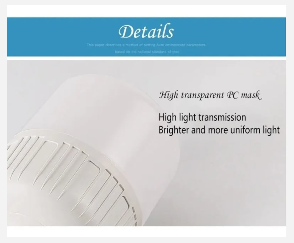 Foto 4 pulgar | Bombilla Led Ecológica De 20 W, E27, 6000 K, Luz Fría, 220 V - Venta Internacional.