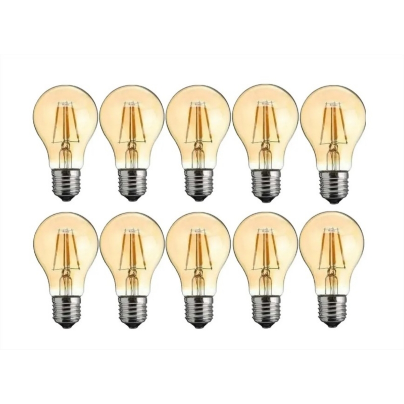 Foto 1 | Paquete De 10 Bombillas Led, Modelo Vintage A60, E27, 4 W, 540 Lm - Venta Internacional.