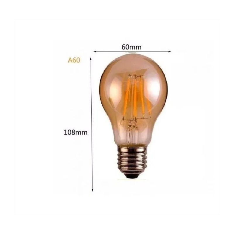 Foto 3 | Paquete De 10 Bombillas Led, Modelo Vintage A60, E27, 4 W, 540 Lm - Venta Internacional.