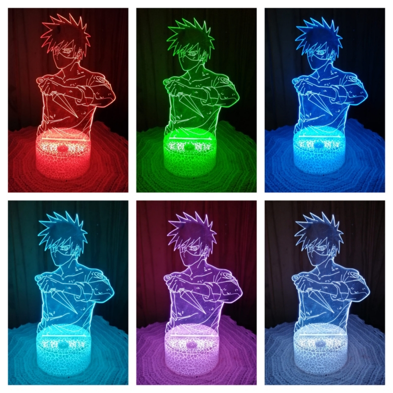 Foto 2 | Lámpara Illusion Kakashi Hatake 3d 7 Colores Led - Venta Internacional.