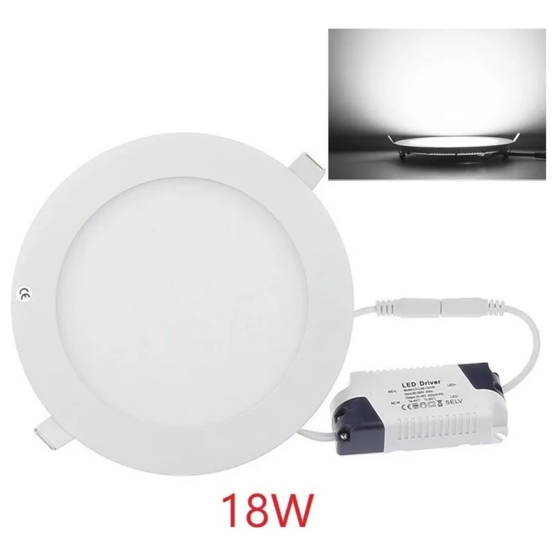 Foto 2 pulgar | Proyector Led Con Panel De Madera, 18 W, Luz Fría, Redondo, 22 Cm - Venta Internacional.