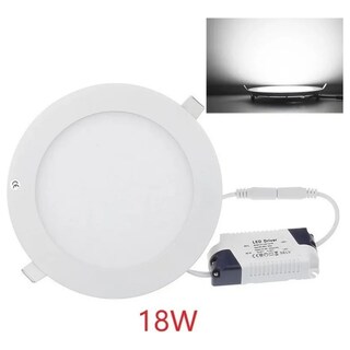 Foto 1 | Proyector Led Con Panel De Madera, 18 W, Luz Fría, Redondo, 22 Cm - Venta Internacional.