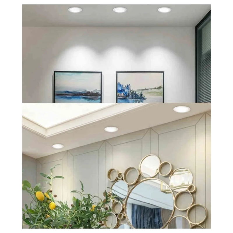 Foto 7 pulgar | Proyector Led Con Panel De Madera, 18 W, Luz Fría, Redondo, 22 Cm - Venta Internacional.