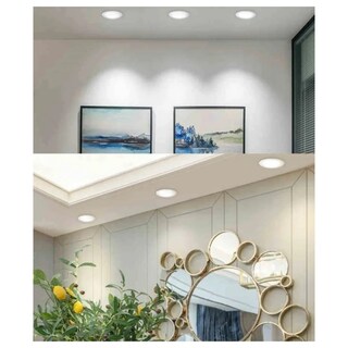 Foto 6 | Proyector Led Con Panel De Madera, 18 W, Luz Fría, Redondo, 22 Cm - Venta Internacional.