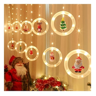 Foto 4 | Guirnalda Solar Con Forma De Aro Navideño, Luz Cálida, 110 Luces Led - Venta Internacional.