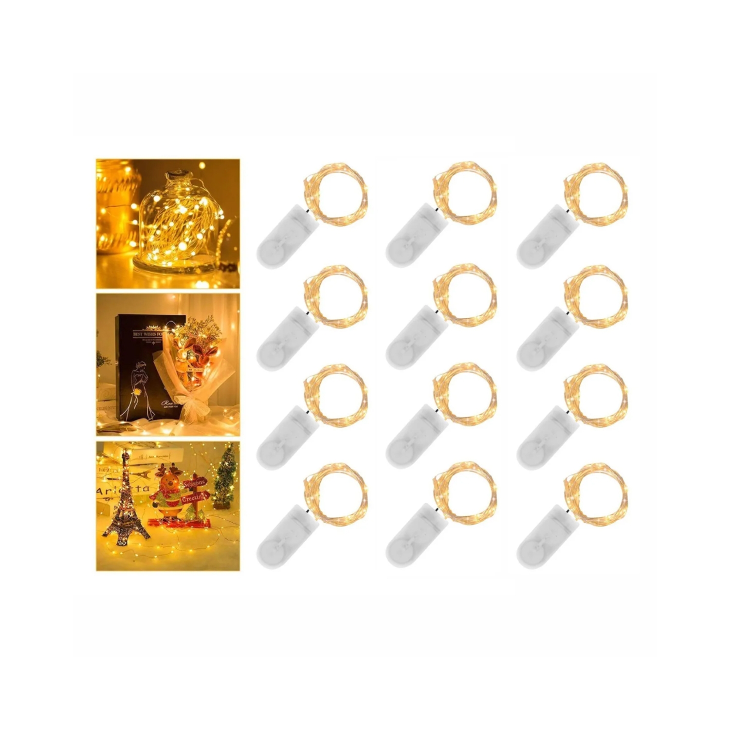 Foto 2 pulgar | Guirnalda Led Fairy Lights De 2 Metros Con Pilas Incluidas - Venta Internacional.