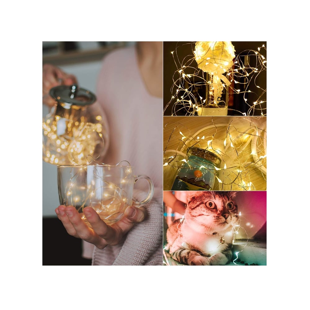 Foto 6 pulgar | Guirnalda Led Fairy Lights De 2 Metros Con Pilas Incluidas - Venta Internacional.